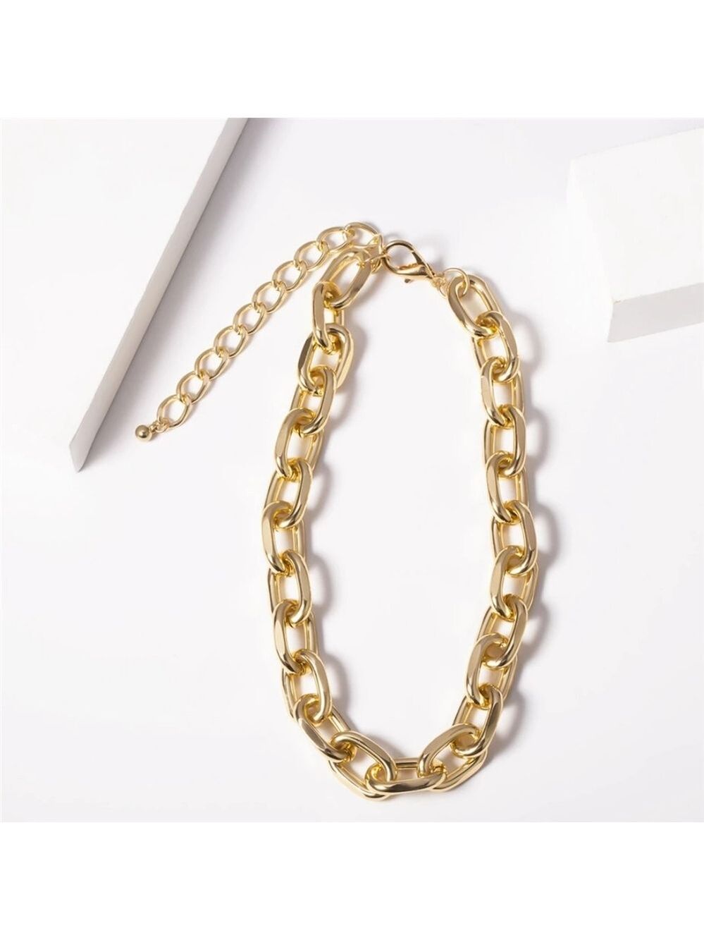 Chunky Chain Necklace & Bracelet Set - Picture 3 of 5